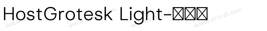 HostGrotesk Light字体转换